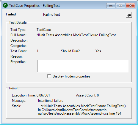 Test Properties